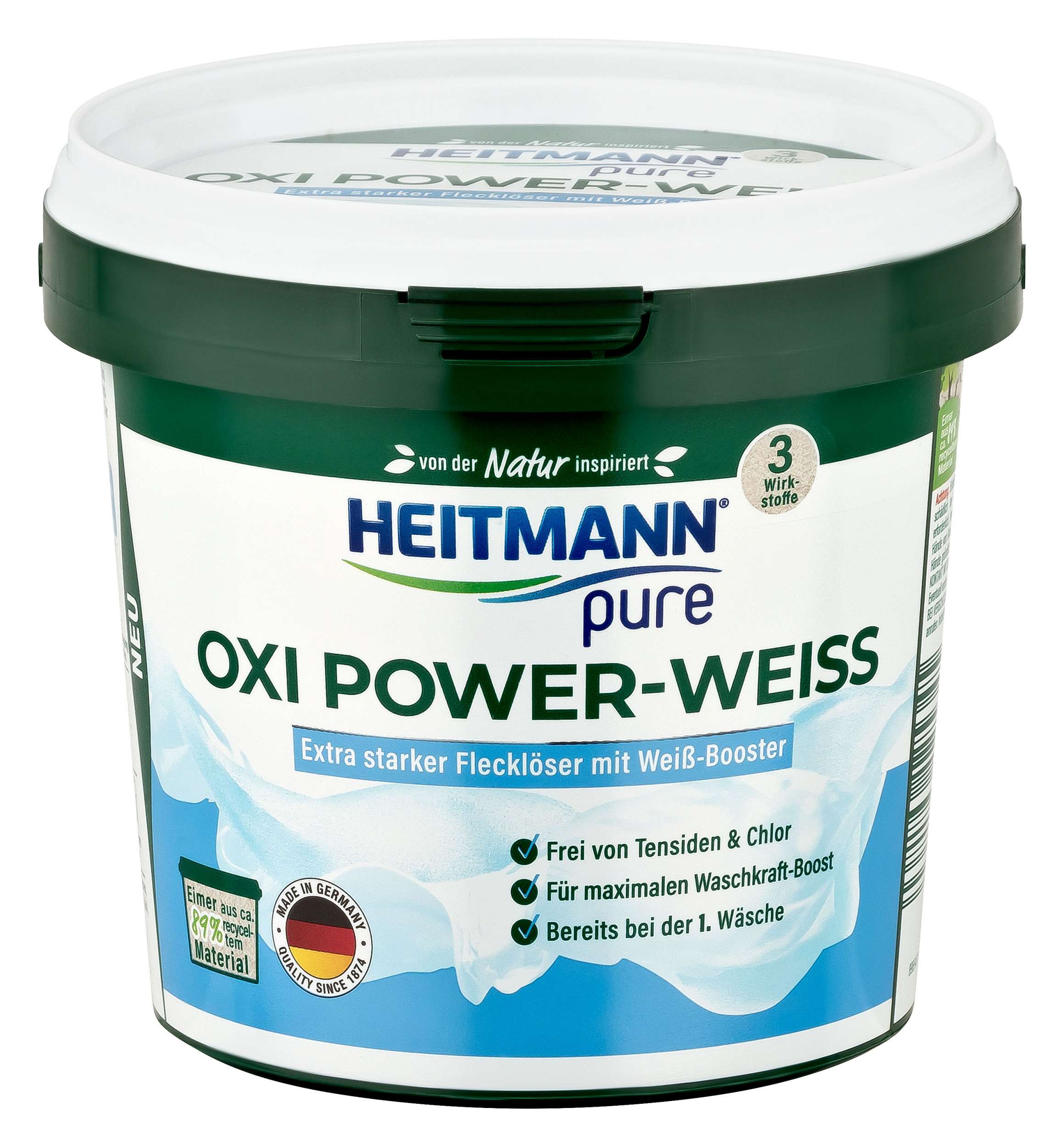 HEIRMANN Pure Beyaz Çamaşırlar için OXİ Güçlü Toz Çamaşır Deterjanı 500g.
