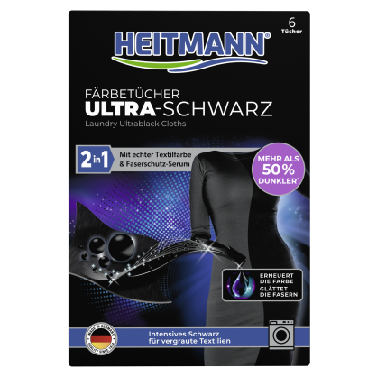 HEITMANN Ultra Siyah Renk Koruyucu Mendil'6 lı